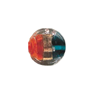 2 tone color lined Glass Beads and w or stringer designs 11701