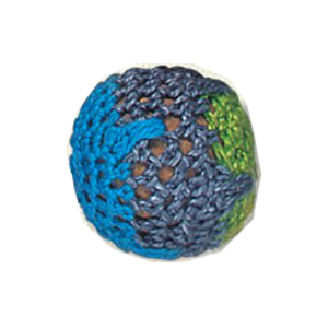 Crochet wrapped Wood Beads 11819