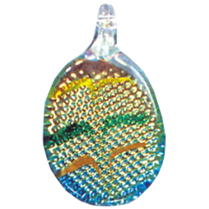 Silver Foiled Glass Pendants 11941
