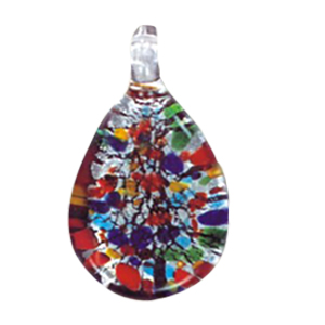 Silver Foiled Glass Pendants 11956