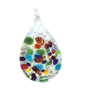 Silver Foiled Glass Pendants 11957