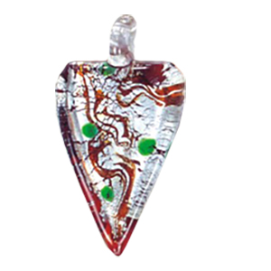 Silver Foiled Glass Pendants 11960