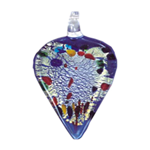 Silver Foiled Glass Pendants 11962