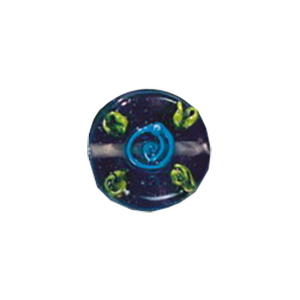 Stringer and Dotted Color lined fancy decorated flat Round Glass Beads 14011