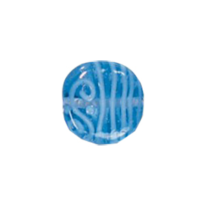 Stringer and Dotted Color lined fancy decorated flat Round Glass Beads 14023