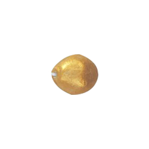 Golden Metallic finish Pressed Glass Beads 14086