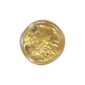 Golden Metallic finish Pressed Glass Beads 14092