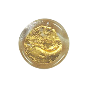 Golden Metallic finish Pressed Glass Beads 14093