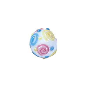 Stringer Lampworked Round Glass Beads 14156