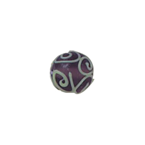 Stringer Lampworked Round Glass Beads 14163