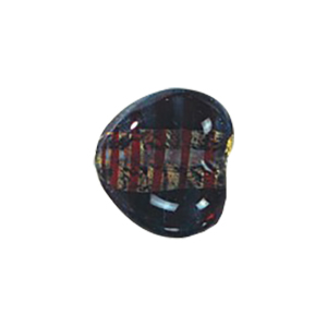 Lampworked Silver foiled Glass Heart Beads 14238