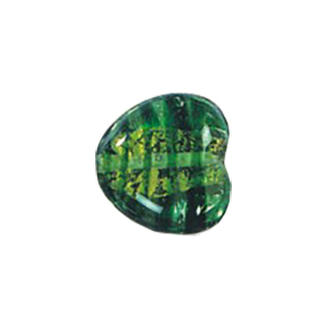 Lampworked Silver foiled Glass Heart Beads 14240