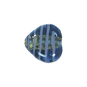 Lampworked Silver foiled Glass Heart Beads 14245