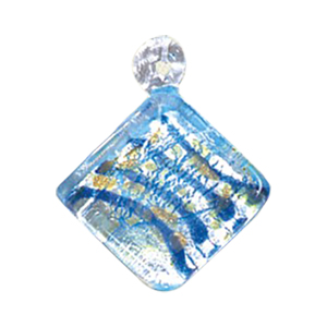 Silver foiled Glass Pendants 14465