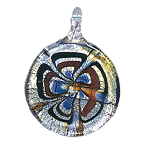 Silver foiled Glass Pendants 14467