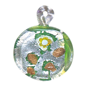 Silver foiled Glass Pendants 14472