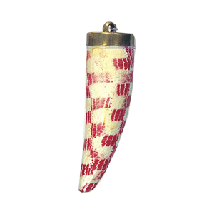 Painted Wood Claw Pendants and Buttons 14691
