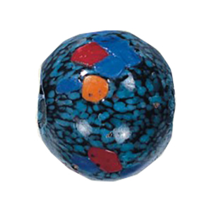 Printed large Furnace Glass Beads 14916