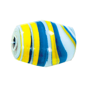 Striped large Furnace Glass Beads 14926