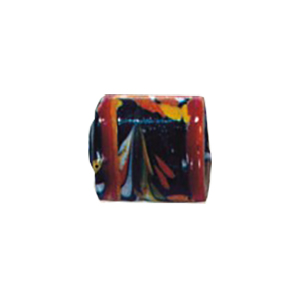 Printed and Striped large Furnace Glass Beads 14989