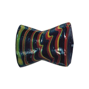 Printed and Striped large Furnace Glass Beads 15004