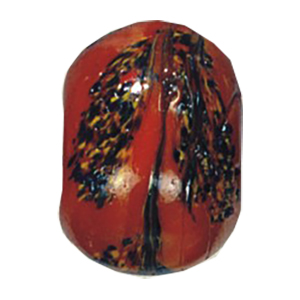 Printed and Striped large Furnace Glass Beads 15010