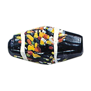 Printed and Striped large Furnace Glass Beads 15019