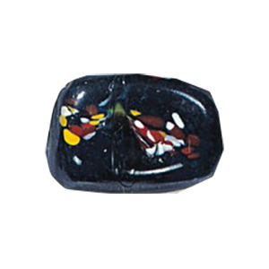 Printed and Striped large Furnace Glass Beads 15030