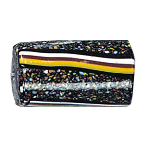 Printed and Striped large Furnace Glass Beads 15036