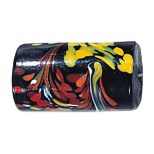 Printed and Striped large Furnace Glass Beads 15045