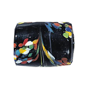 Printed and Striped large Furnace Glass Beads 15046