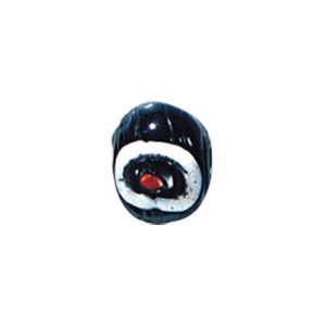 Evil Eyed and Striped large Furnace Glass Beads 15051