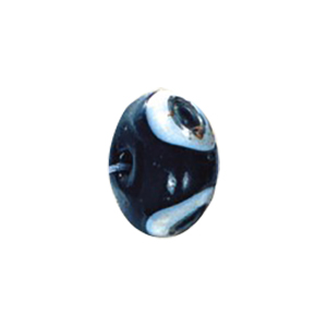 Evil Eyed and Striped large Furnace Glass Beads 15052