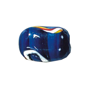 Evil Eyed and Striped large Furnace Glass Beads 15057