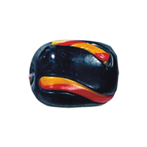 Evil Eyed and Striped large Furnace Glass Beads 15060