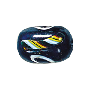 Evil Eyed and Striped large Furnace Glass Beads 15066