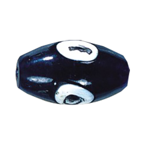 Evil Eyed and Striped large Furnace Glass Beads 15070