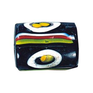 Evil Eyed and Striped large Furnace Glass Beads 15078