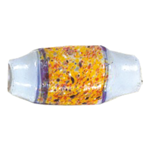 Printed and Striped medium   large Furnace Glass Beads 15123