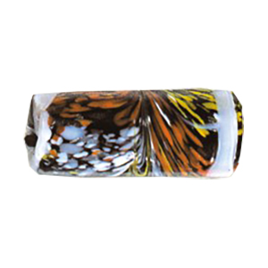 Printed and Striped medium   large Furnace Glass Beads 15147