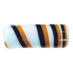 Feathered and Striped large Furnace Glass Beads 15155