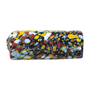 Printed Striped Venetian large Furnace Glass Beads 15175