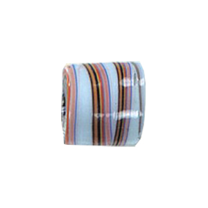 Feathered and Striped large Furnace Glass Beads 15205
