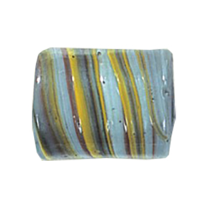 Feathered and Striped large Furnace Glass Beads 15216