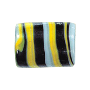 Feathered and Striped large Furnace Glass Beads 15217