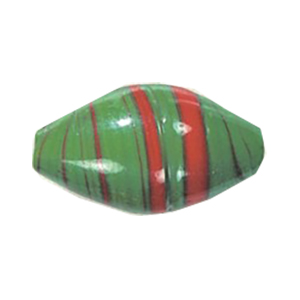 Feathered and Striped large Furnace Glass Beads 15224