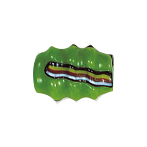 Printed Striped Venetian small   medium Furnace Glass Bead 15300