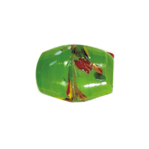 Printed Striped Venetian small   medium Furnace Glass Bead 15311