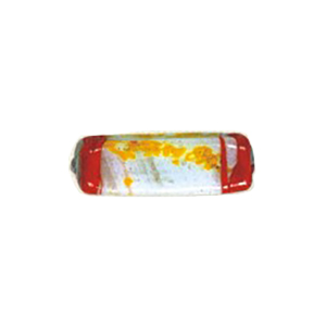Printed Striped Venetian small   medium Furnace Glass Bead 15324