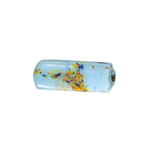Printed Striped Venetian small   medium Furnace Glass Bead 15326
